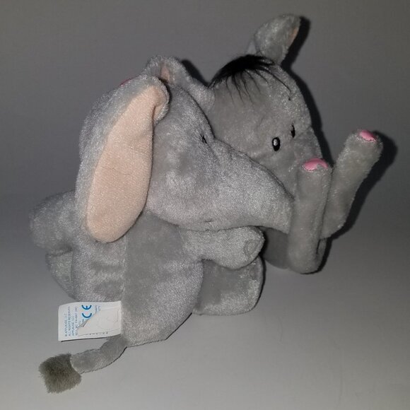 Applause Elephant Plush Couple Entertwined Trunks Valentine's Day Gift 5.5" Toy - Picture 5 of 10